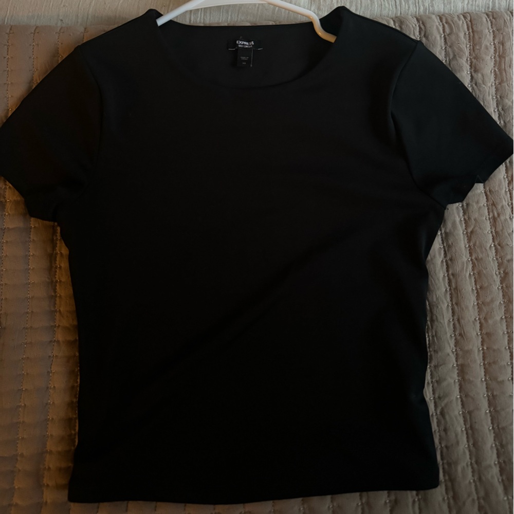 Express Charcoal Short Sleeve Top